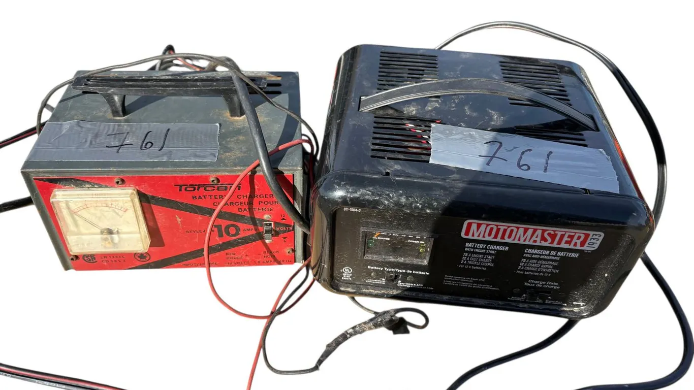 Motomaster battery charger and Torcan battery charger