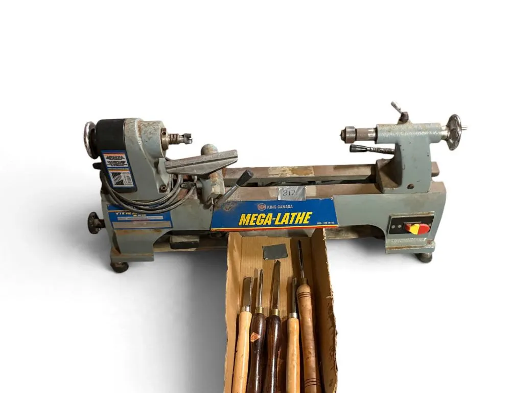 King Mega Lathe 10 inch X 16 inch c/w Basic Turning Tools