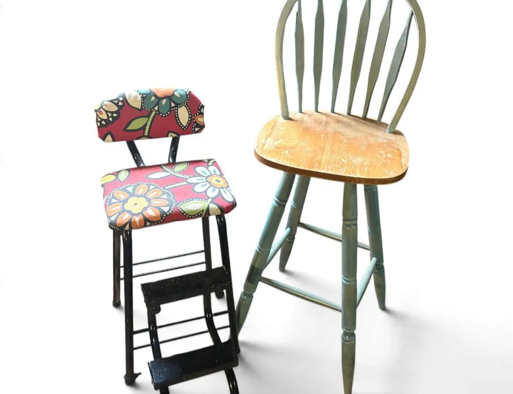 Step Stool and Swivel Chair