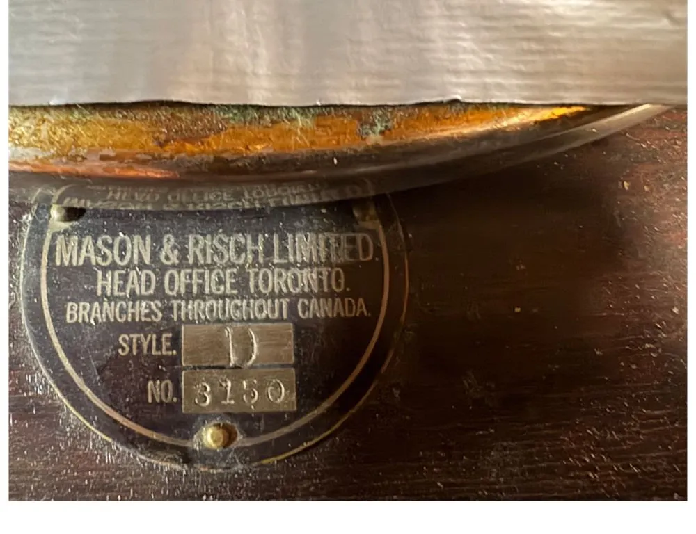 1895 Mason Risch Phonograph - Canadian Antique