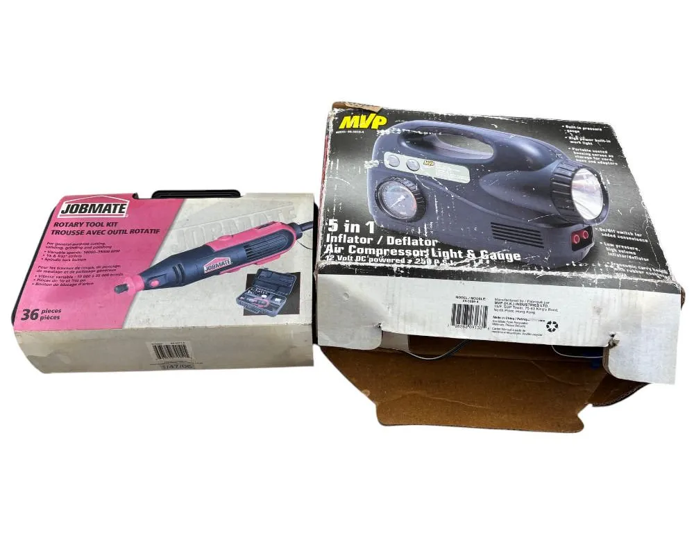 Jobmate Rotary Tool Kit with MVP Air Compressor - Both NEW