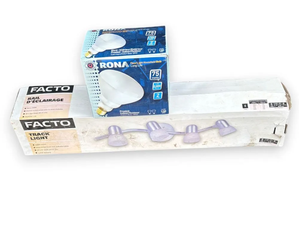 Rona Flood Light and Facto Track Light - both NEW in box!
