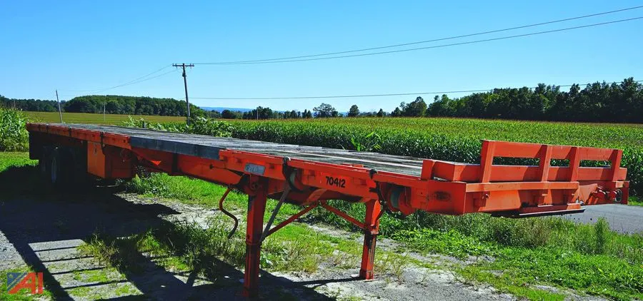 1991 Great Dane GPESAR-240-65 40 Ton Sliding Axle Extendable Flatbed Semi-Trailer