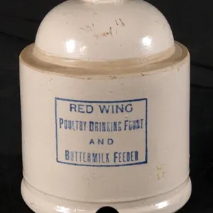 1/2 GAL RED WING STONEWARE CHICKEN WATERER CROCK