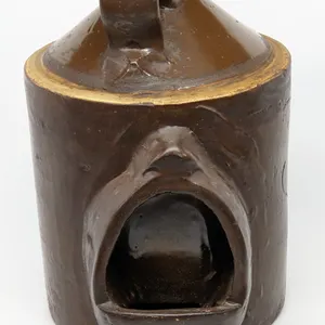 1/2 GAL STONEWARE ALBANY GLAZE CROCK CHICKEN WATERER JUG