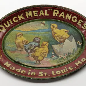 TIN TIP TRAY QUICK MEAL RANGES MADE IN ST LOUIS