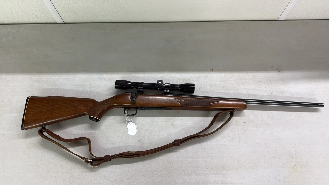 Mossberg Model 800ASM Bolt Action .308 Rifle w/ Mossberg 4 x 32 Scope and Leather Sling Strap, S/N: 832308