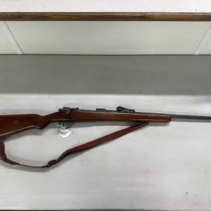Amberg 1914 Bolt Action Rifle Gem. 98 w/ Leather Sling Strap, S/N: 7898