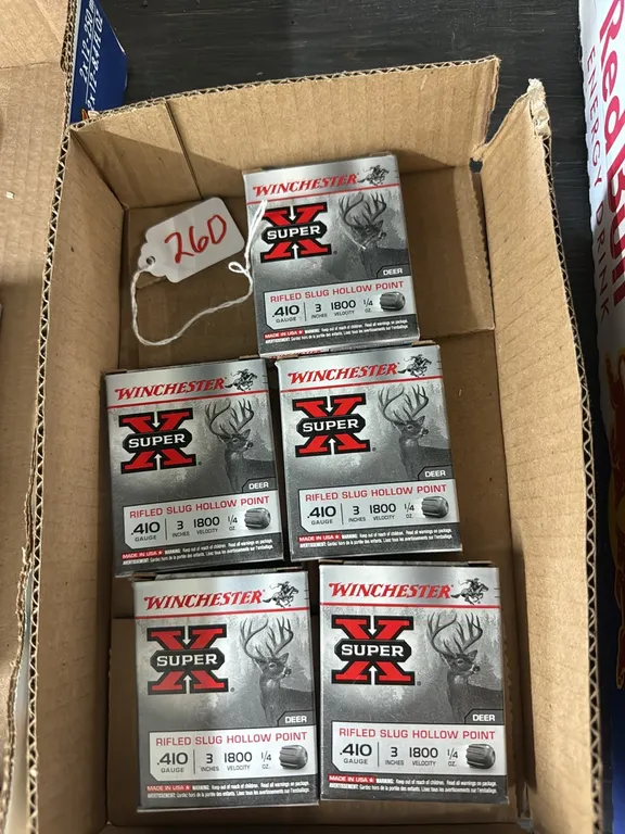 (25) Rounds Winchester Super X .410 GA, 3”, 1/4oz Rifled Slug Hollow Point