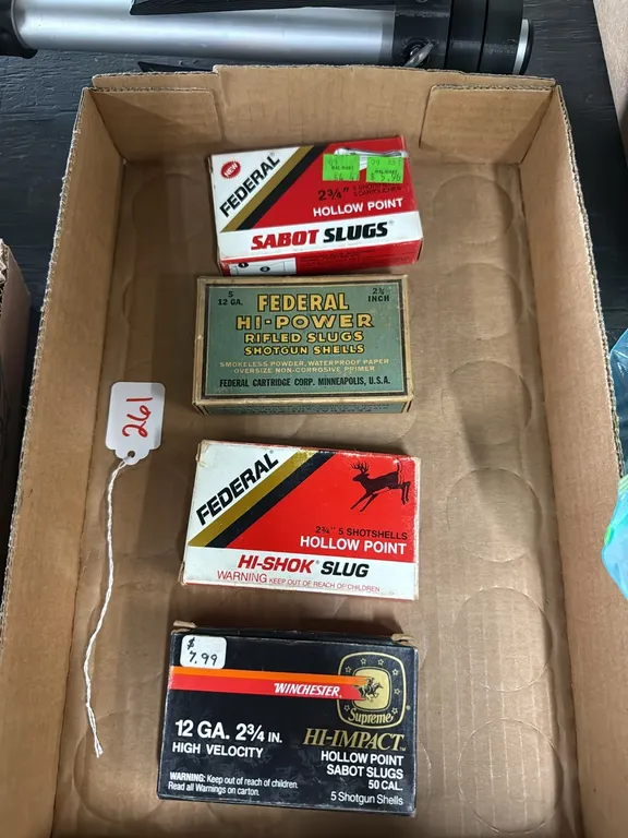 (20) Rounds Federal and Winchester Sabot and Hollow Point Slugs