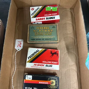 (20) Rounds Federal and Winchester Sabot and Hollow Point Slugs