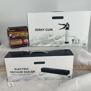 Servappetit Jerky Gun & Electric Vacuum Sealer & Lokkii BBQ Briquettes