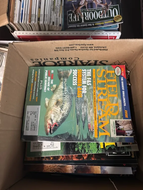 2 Boxes Field & Stream Magazines