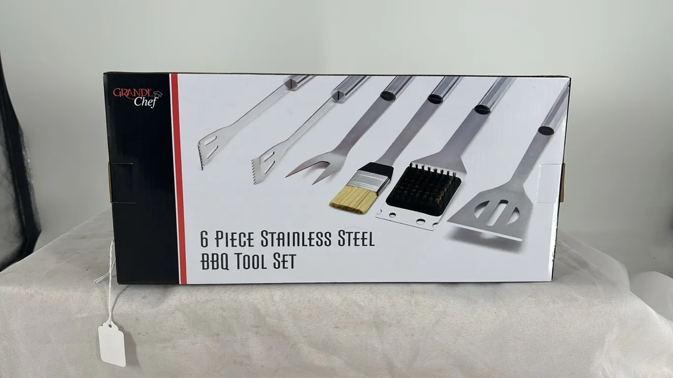 Grand Chef 6 Piece Stainless Steel BBQ Tool Set
