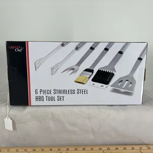 Grand Chef 6 Piece Stainless Steel BBQ Tool Set