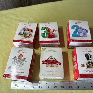 Hallmark Birthday and Christmas ornaments