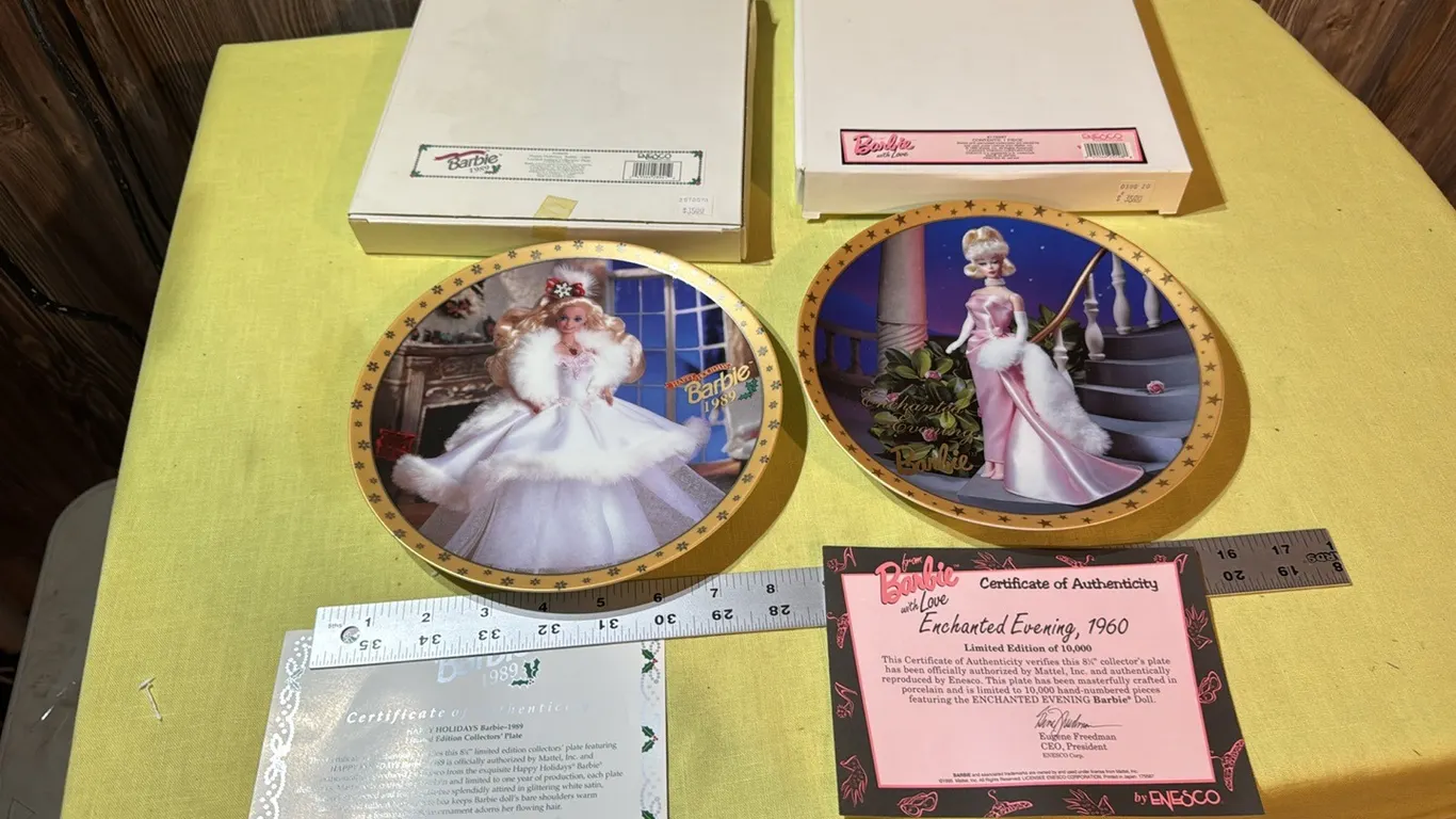 Enesco Barbie plates