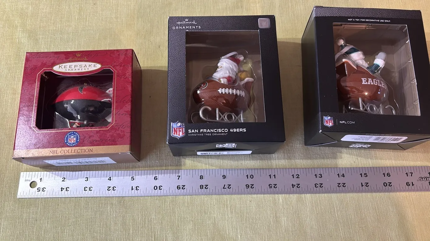 Hallmark football ornaments