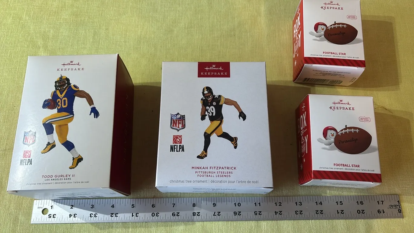 Hallmark football ornaments