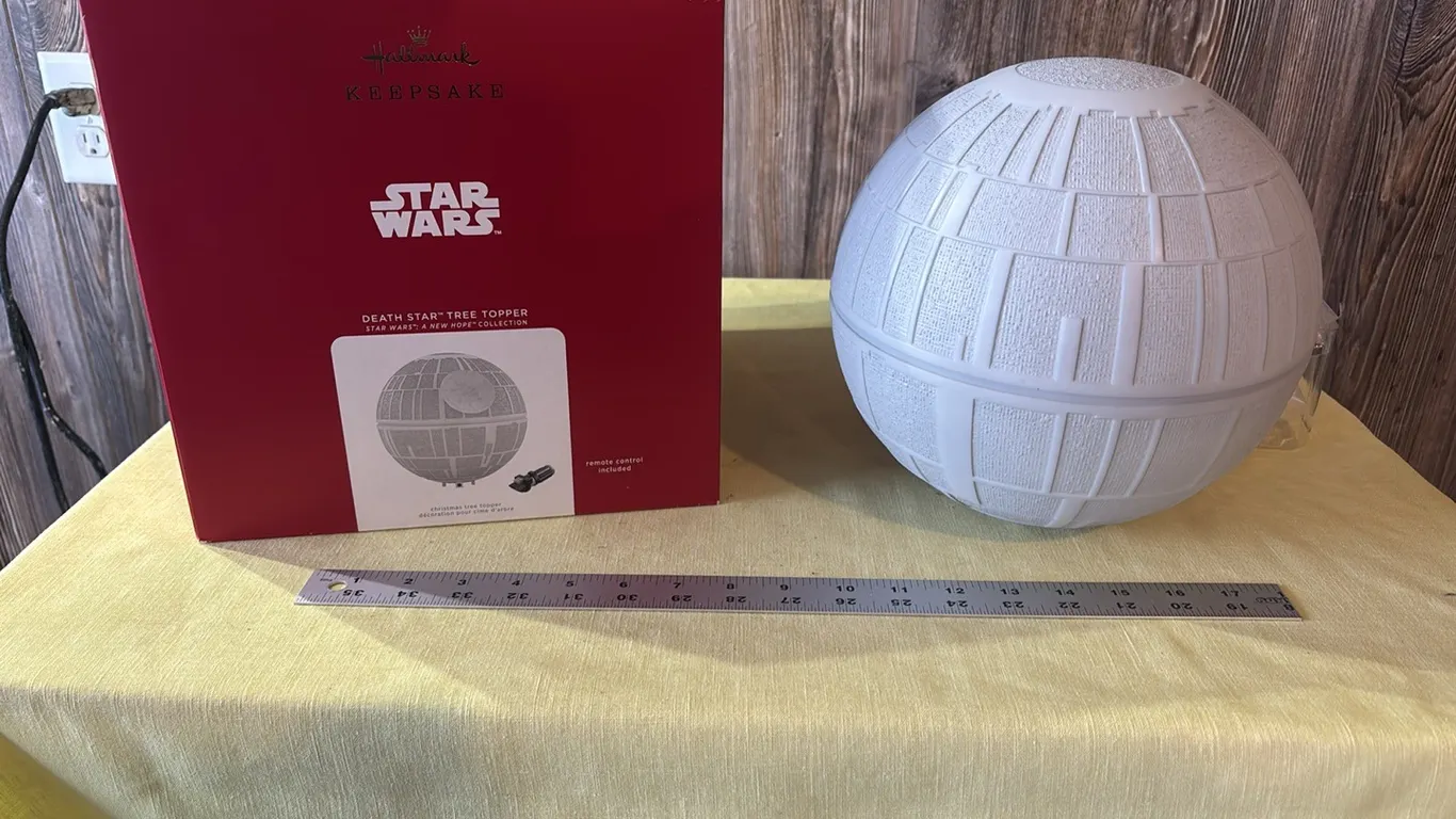 Hallmark star wars death star tree topper