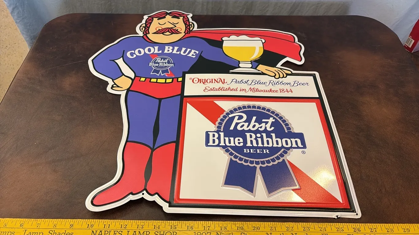 Pabst Blue Ribbon Cool Blue Sign