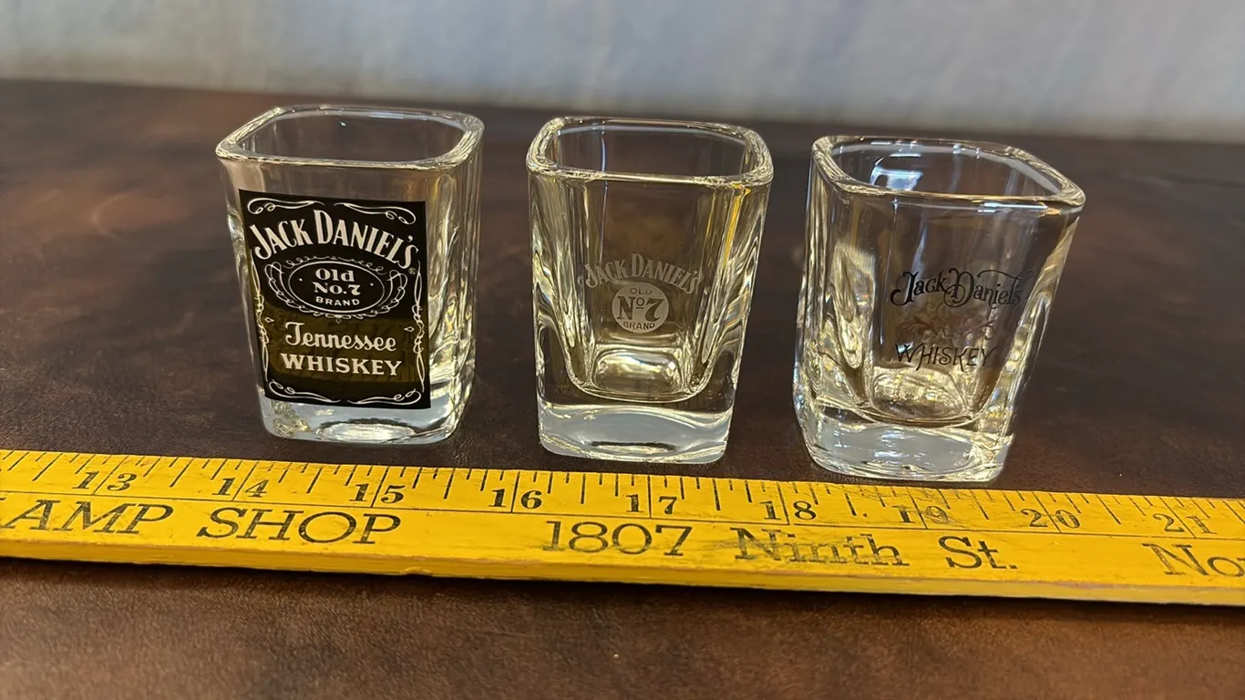 3- Jack Daniels Shot Glasses