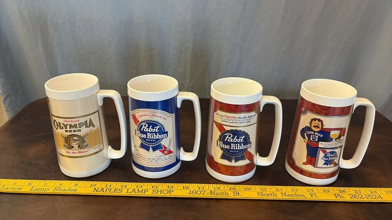 4- Plastic Beer Mugs