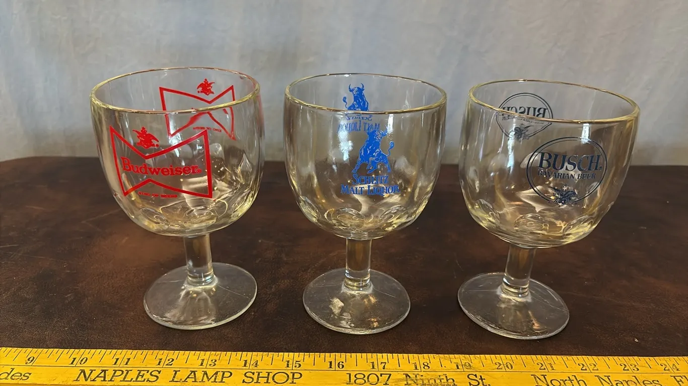 3- Glass Beer Goblets