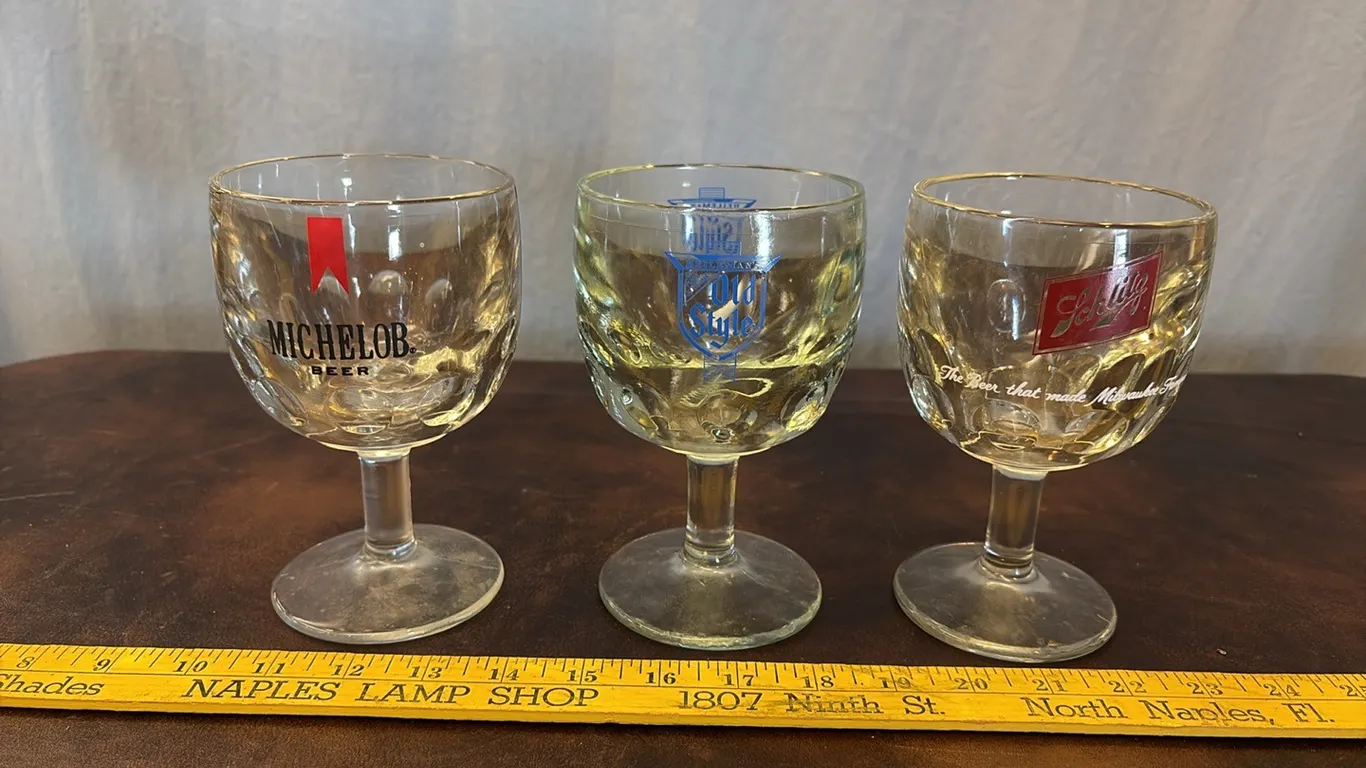 3- Glass Beer Goblets