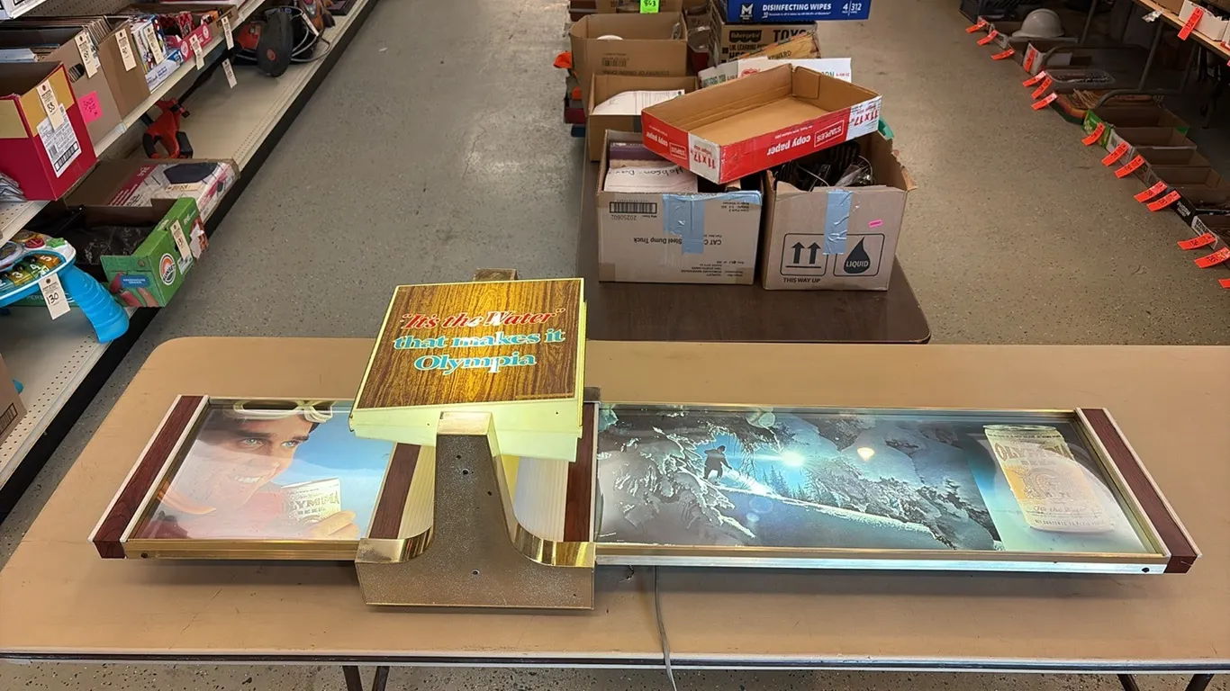 5ft Olympia Beer Lighted Sign