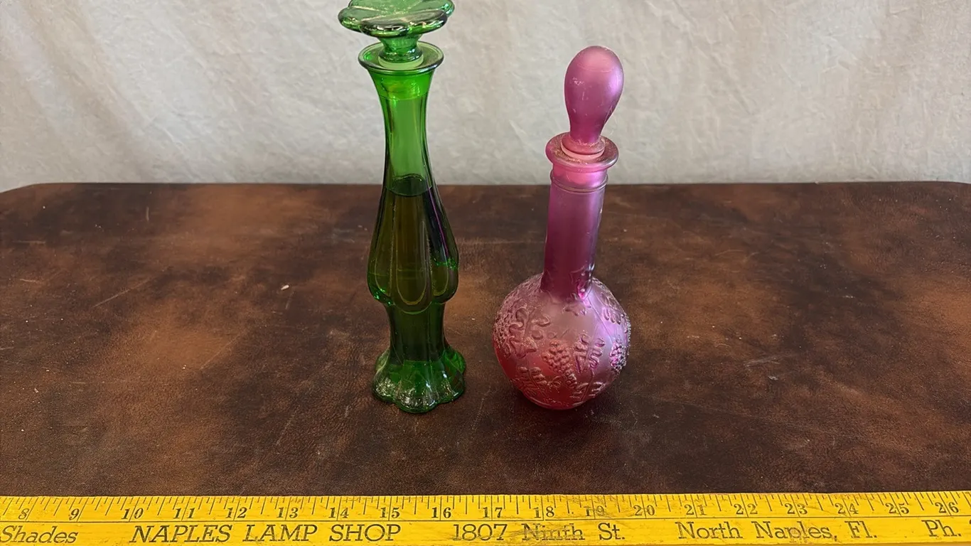 2- Avon Glass Bottles