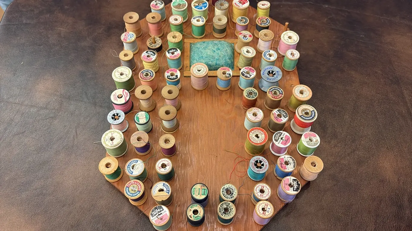 Thread Rolls w/ Wood Caddy Rack