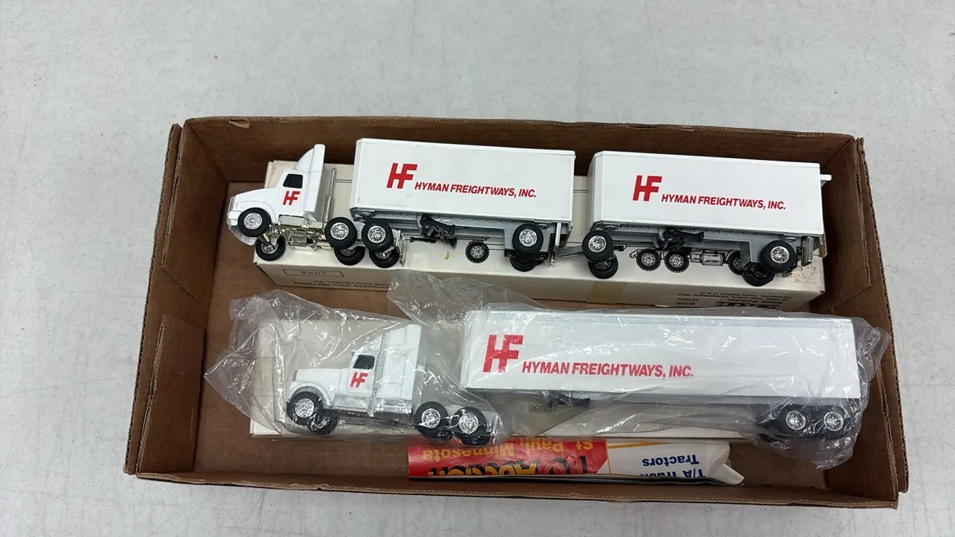 2- 1/64 Hyman Freightways Semi Trucks