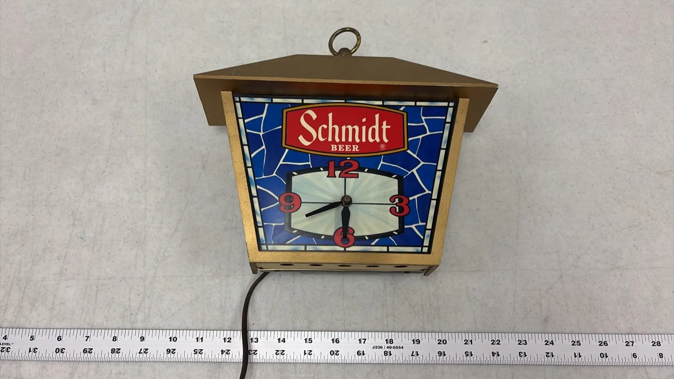 Schmidt Beer Hanging Clock