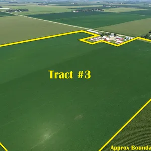 Tract 3:  34.49+/- gross acres