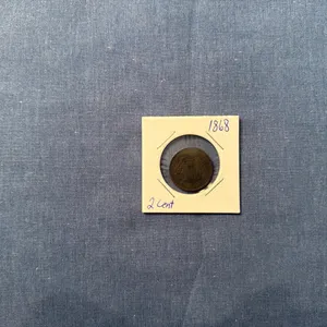 1868 2 cent