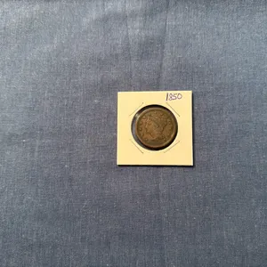 1850 Braided Hair Large cent