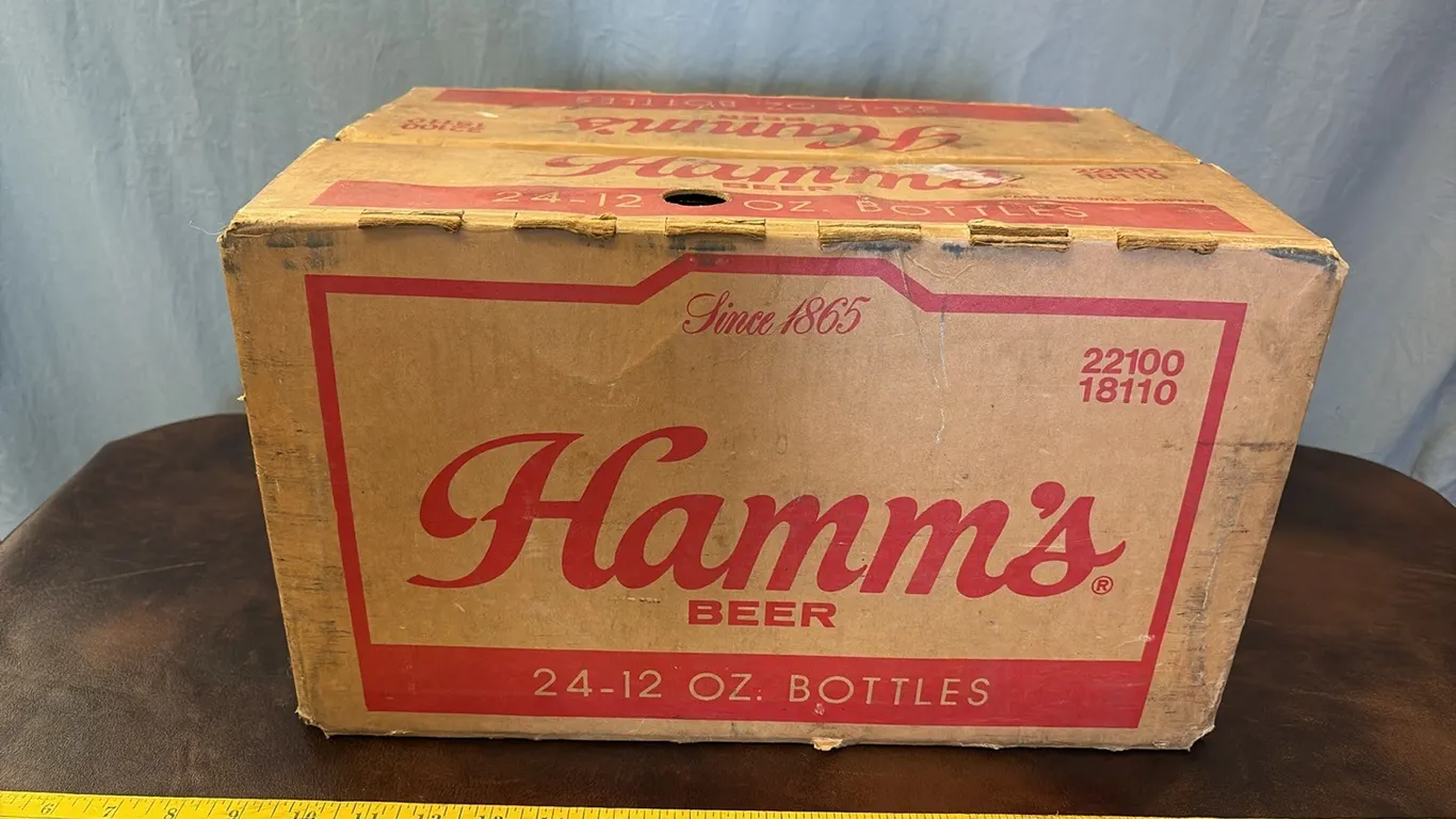 Hamm’s Beer Case w/ Glass Bottles