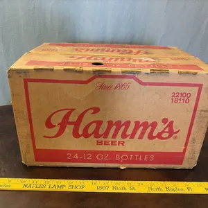 Hamm’s Beer Case w/ Glass Bottles