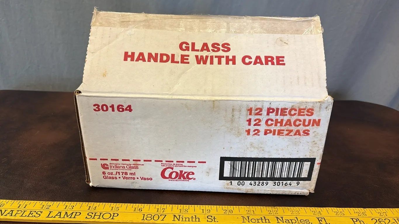 12- 6oz Coke Glasses