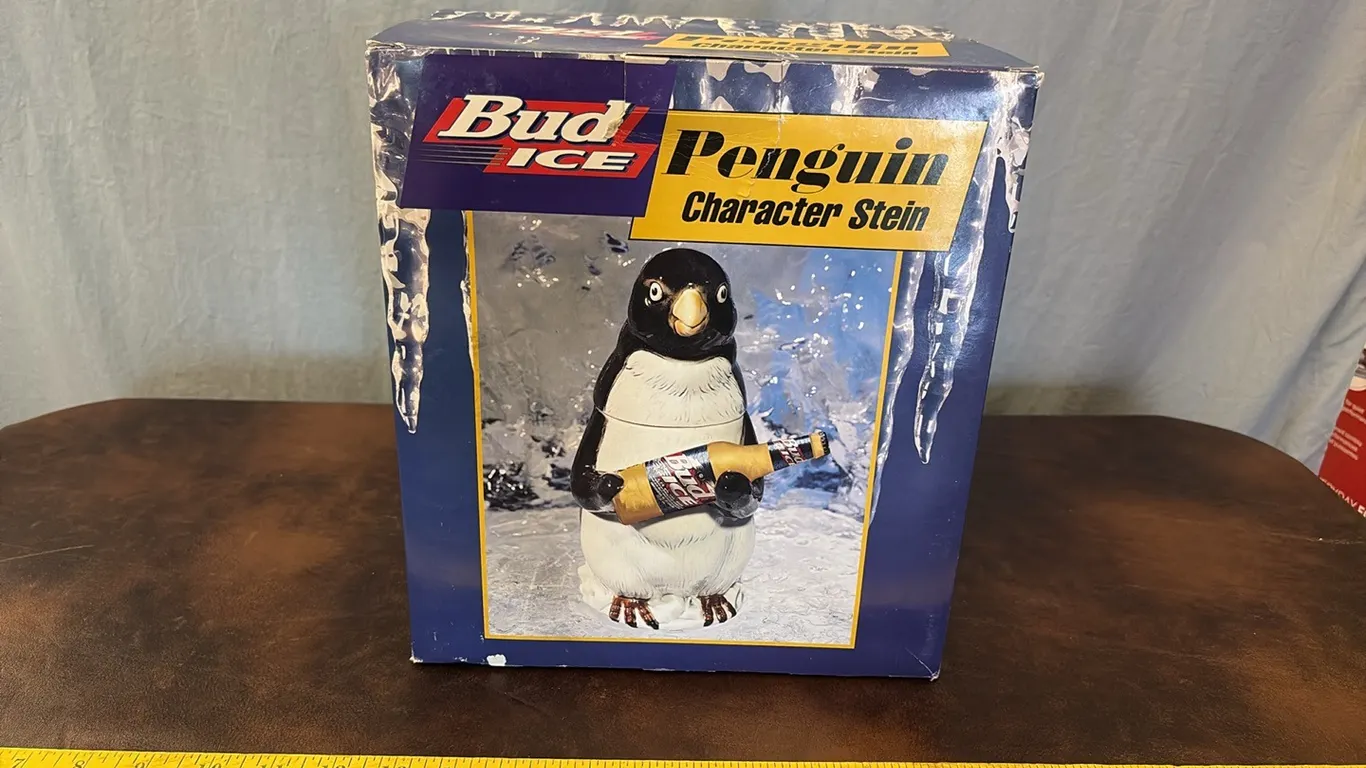 Bud Ice Penguin Character Stein