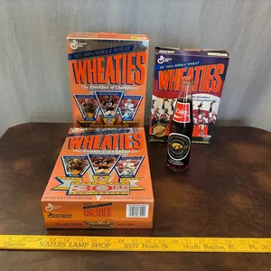 Wheaties Sports Boxes & Iowa Coca Cola Bottle