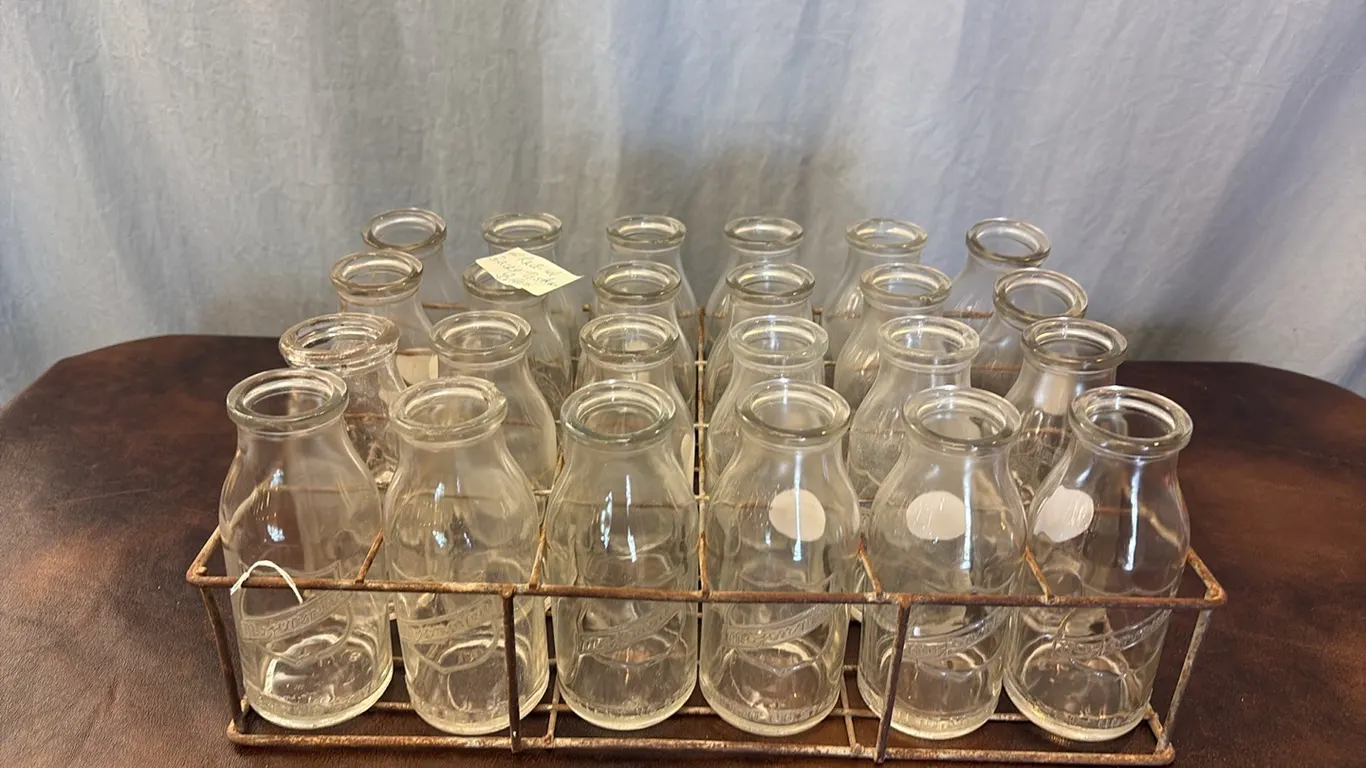 Wire Rack w/ Dairy Testing Bottles