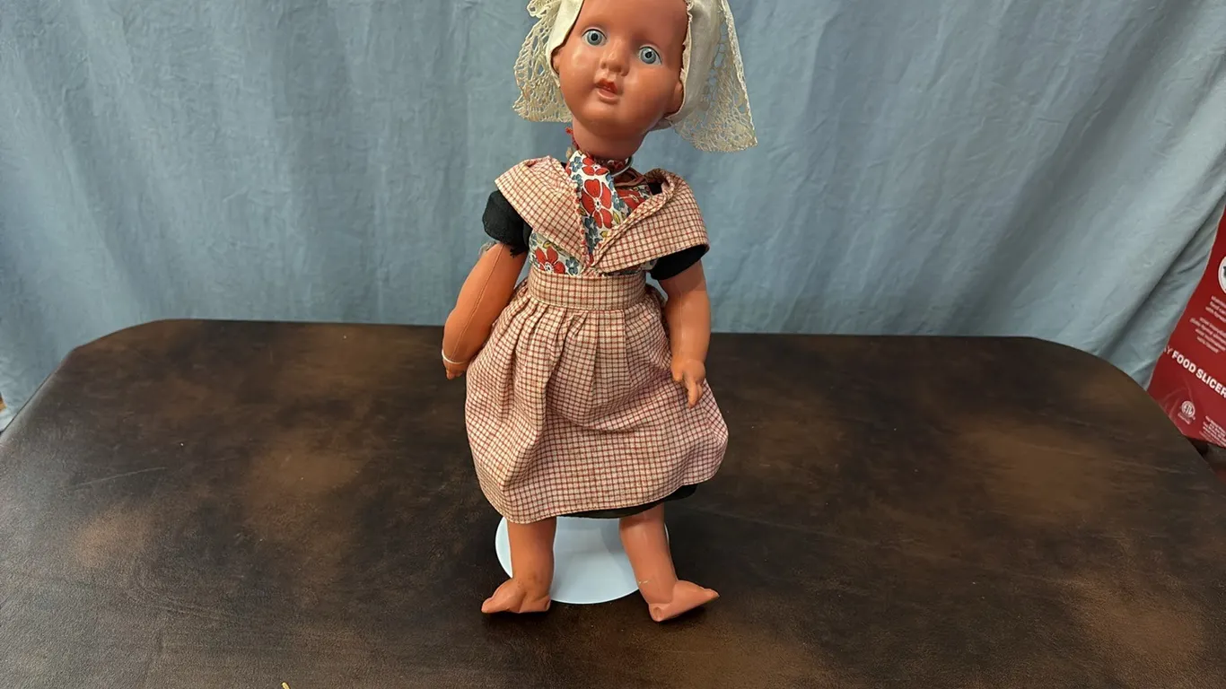 Vintage Doll w/ Stand