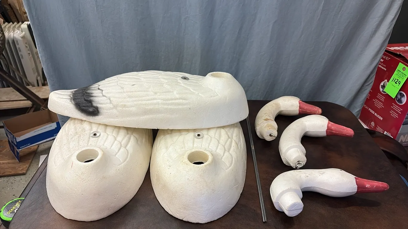 3- Styrafoam Goose Decoys