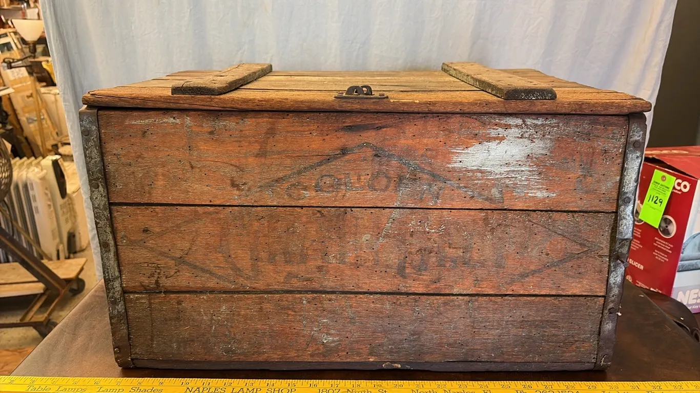 Antique Wood Advertising Crate