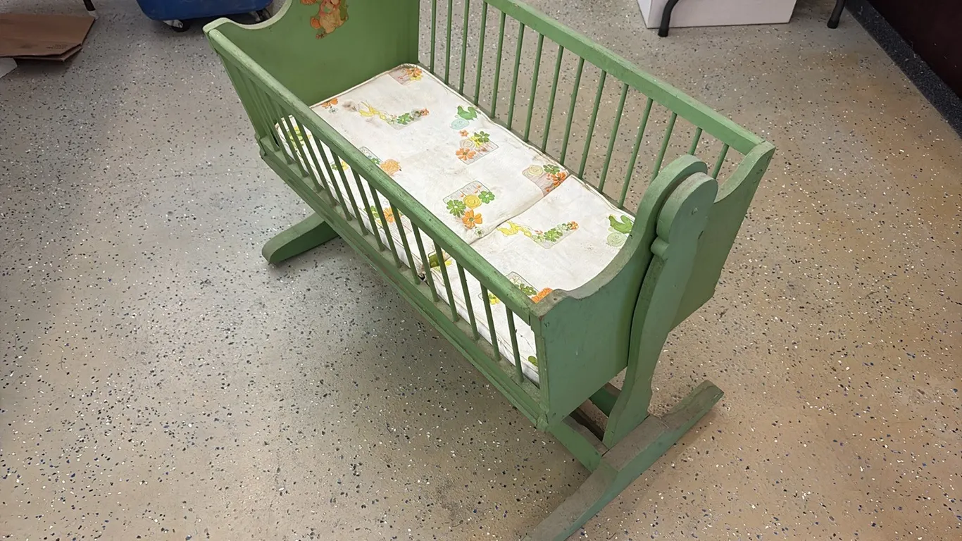 Antique Wood Crib