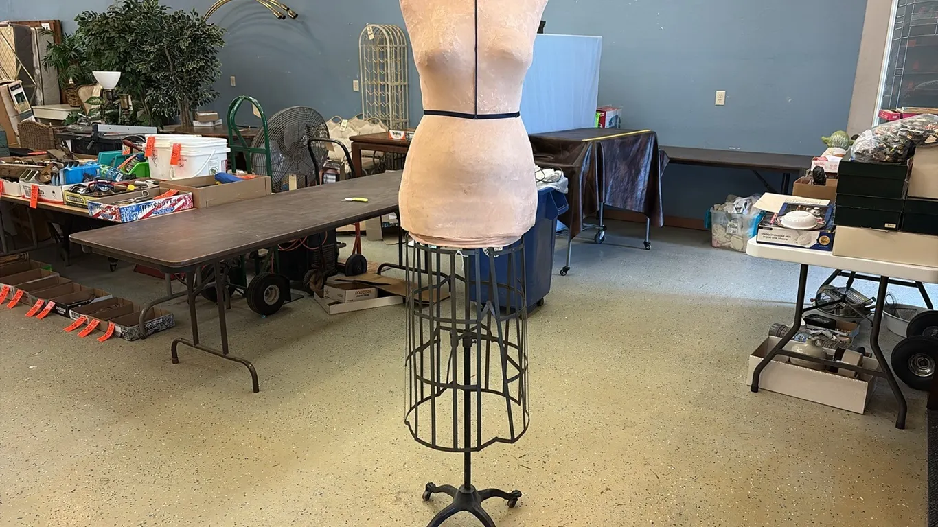 Antique Caged Mannequin Dress Form