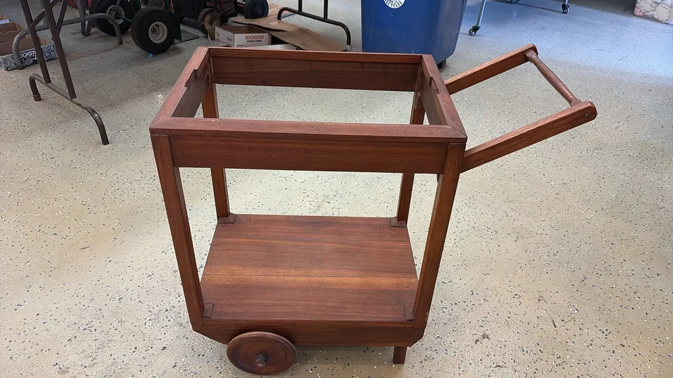 Wood Serving Trolley