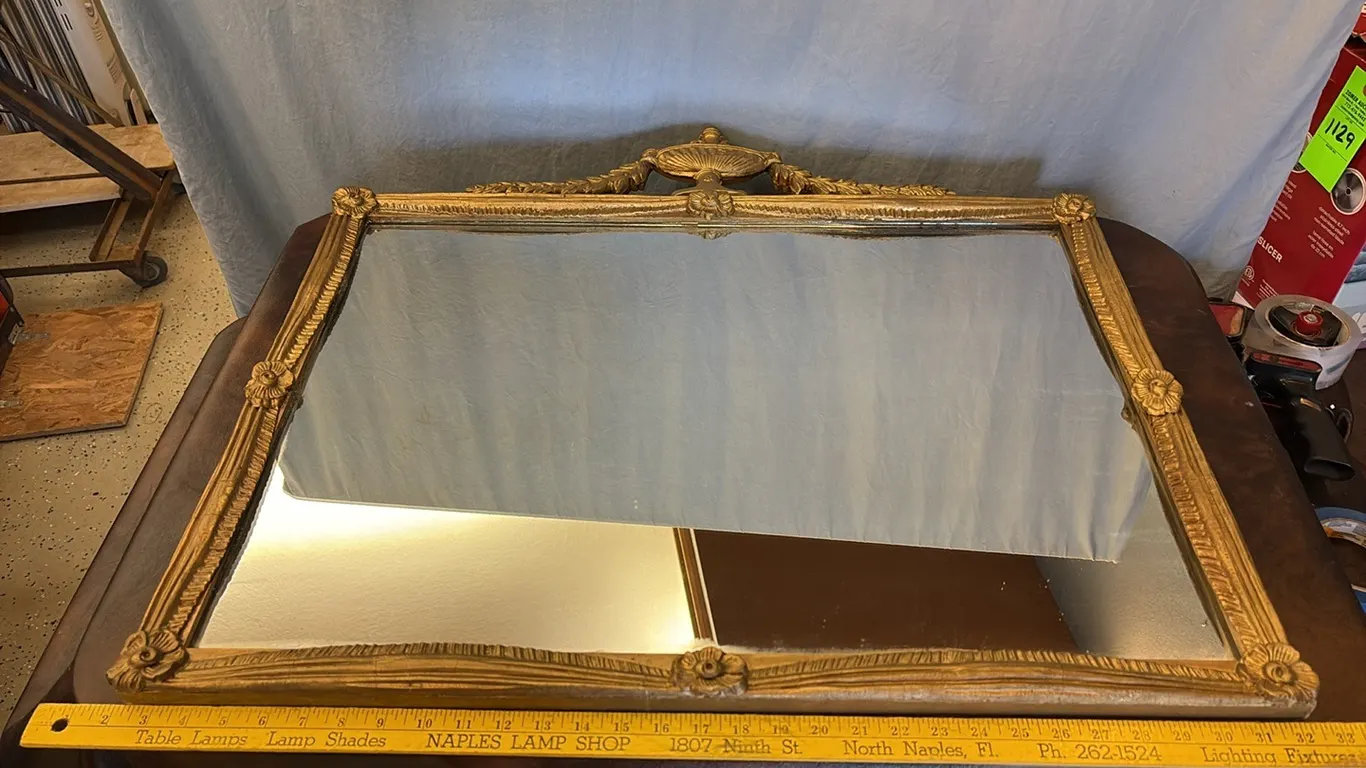 Gold Framed Hanging Mirror